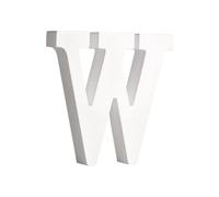 Lettera MDF W, bianco, 11cm, spessore 2cm