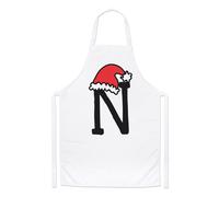 Lettera N Natale Cappello Chef Grembiule Rosso Babbo Bambini Alfabeto Cucinare