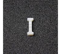 Lettera naturale Madreperla Conchiglia Perlina 26 Lettera maiuscola Accessori per gioielli con conchiglia forata bianca per collana braccialetto fai da te-I(4X12mm)-10 pezzi