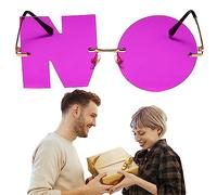 Lettera NO Occhiali da sole | Occhiali da sole irregolari Uomo - 2023 Lettera No Novità Occhiali Design senza montatura Anti-UV Visione confortevole per il ballo di fine anno