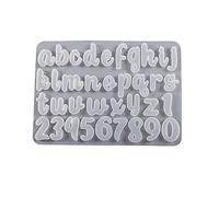 Lettera Numero Stampo Alfabeti Portachiavi Ciondolo Stampi In Silicone Resina epossidica Gioielli Fare Risultati Accessori Alfabeti Stampo