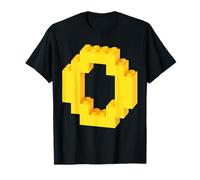 Lettera O Alfabeto Monogramma Iniziale ABC Building Mattoni Maglietta