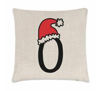 Lettera O Cappello Natalizio Copricuscino Cuscino Divertente Rosso Babbo Bambini