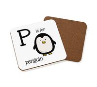 Lettera P Is Per Pinguino Sottobicchiere - Divertente Alfabeto