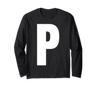 Lettera P maiuscola Grassetto Alfabeto Corrispondente monogramma Maglia a Manica