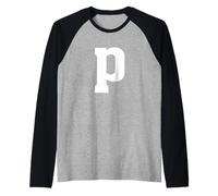 Lettera P minuscola bambini costume ortografia alfabeto Maglia con Maniche Raglan