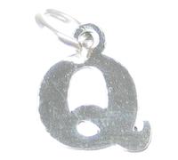 Lettera Q iniziale charm in argento sterling .925 x 1 Lettere charms Style 6