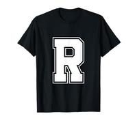Lettera R Big Bold Capital Varsity Alphabet Monogram Maglietta