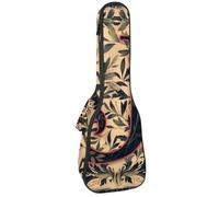 Lettera R circondata da corona floreale custodia per ukulele, borsa imbottita per ukulele da concerto da 58 cm, impermeabile e durevole, Multicolore 04, 25.9x9x3.1in/66x23x8cm, Organizer per borse