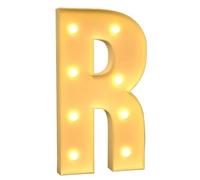 Lettera R decorativa con luce a LED, 100 cm, grande, con luci a mosaico, per compleanni, matrimoni, feste, San Valentino