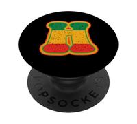 Lettera rasta H retrò invecchiato rosso giallo verde arte PopSockets PopGrip Adesivo