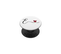Lettera regalo con monogramma a forma di cuore iniziale PopSockets PopGrip Adesivo