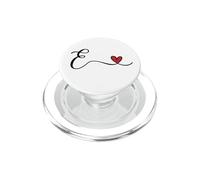 Lettera regalo con monogramma a forma di cuore iniziale PopSockets PopGrip per MagSafe
