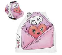 Lettera Rosa Cuore Auto per Bambini Passeggino Tettoia Copri Seggiolino Copertura Infermieristica per L'Allattamento Al Seno All-In-1 Morbido Traspirante Elastica Tettuccio