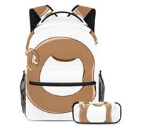 Lettera S elementi floreali conquistare la classe con il nostro set di 2 zaini per bambini, zaino e astuccio di grande capacità per ragazzi ragazze adolescenti, Multicolore#05, B：29.4x20x40cm\
