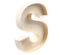 Lettera S in legno riempibile, 22 cm, personalizzabile dalla A alla Z