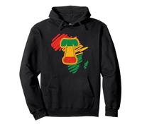 Lettera T Africa Silhouette Panafricano Colori Monogramma Felpa con Cappuccio