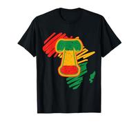 Lettera T Africa Silhouette Panafricano Colori Monogramma Maglietta
