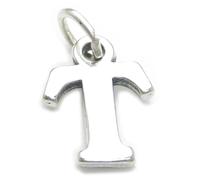Lettera T iniziale charm in argento sterling .925 x 1 ciondolo con ciondoli lett