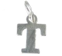 Lettera T iniziale charm in argento sterling .925 x 1 Lettere charms Style 6