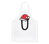Lettera U Natale Cappello Chef Grembiule Rosso Babbo Bambini Alfabeto Cucinare