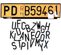 LETTERA W ADESIVO NERO H cm 8 PER TARGA 1 PEZZO ACCESSORI NAUTICA BARCA