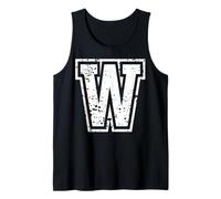 Lettera W Nome Monogram Iniziale Alphabet Compleanno Canotta