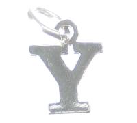 Lettera Y Charm iniziale in argento sterling .925 x 1 Charms con lettere Style 6