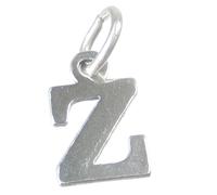 Lettera Z Charm iniziale in argento sterling .925 x 1 Lettere charms Style 6