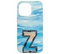Lettera Z con iniziale oceano estivo con effetto luccicante Custodia per iPhone 14 Pro Max