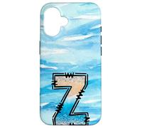 Lettera Z con iniziale oceano estivo con effetto luccicante Custodia per iPhone 16