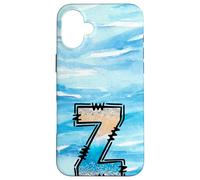 Lettera Z con iniziale oceano estivo con effetto luccicante Custodia per iPhone 16 Plus