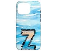 Lettera Z con iniziale oceano estivo con effetto luccicante Custodia per iPhone 16 Pro