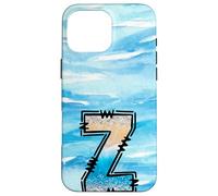 Lettera Z con iniziale oceano estivo con effetto luccicante Custodia per iPhone 16 Pro Max