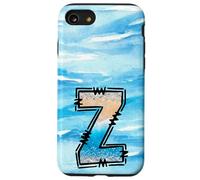 Lettera Z con iniziale oceano estivo con effetto luccicante Custodia per iPhone SE (2020) / 7 / 8