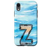Lettera Z con iniziale oceano estivo con effetto luccicante Custodia per iPhone XR