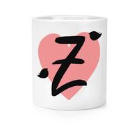 Lettera Z Cuore Alfabeto Trucco Pennello Matita Pentola -valentines Giorno Love