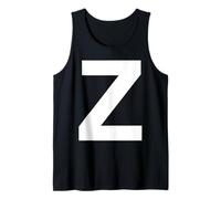 Lettera Z in bianco su entrambi i lati della serie Alphabet Canotta