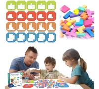 LETTERASHQP Tetris Duell Gioco Tangram Bambini Gioco di concentrazione per bambini dai 6 Iq Puzzle Tetris Gioco Intelligenza Puzzle Giocattolo educativo a partire da 4 Giocattoli educativi per bambini