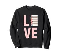 Letteratura Lettura Libri d'Amore Lettore di pittogrammi Bibliotecario Felpa