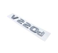 Lettere 3D V250d V300d NIGHT EDITION ABS Emblema compatibile con Mercedes Benz Classe V W447 Parafango for auto Badge Targhetta Logo Adesivo (Color : Silver V220d)