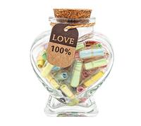 Lettere a capsula messaggio in un bicchiere di bottiglia, messaggio a capsula per fidanzato/fidanzata, lettera d'amore per San Valentino, compleanno, (colore misto, 45 pezzi)