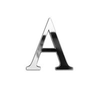 Lettere a specchio in acrilico 3D ispessito di grandi dimensioni, 20 cm, con combinazione gratuita di specchi autoadesivi in plexiglass, adesivi murali di sicurezza fai da te