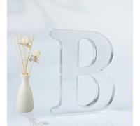 Lettere acriliche non finite da 4 pollici design lettere acriliche per decorazioni da parete decorative in piedi lettere fette segno decorazione per progetti artigianali per feste in casa (B)
