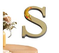 Lettere Acriliche Per Parete,Adesivo da parete a specchio 3D - Lettere Grandi Oro Chiaro, Decorativi 'Da Appendere Alla Fattoria Per La Festa Nuziale 'ufficio a Camera Da Di Casa