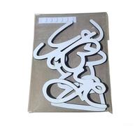 Lettere artistiche in legno MDF eleganti per decorazioni creative da parete e progetti di scrapbooking che consentono una personalizzazione artistica personale e un uso duraturo (set bianco + colla)