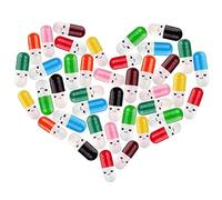 Lettere Capsule,199 PCS Capsule dell'alfabeto Capsule dell'alfabeto Lettere d'Amore Libro degli Ospiti Capsule Lettere Rafting Messaggio Capsule Colorate