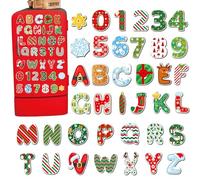 Lettere con numeri magnetici, giocattolo educativo per l'apprendimento, magneti con design colorato, set di numeri dell'alfabeto con materiale resistente, collezione di accessori per l'apprendimento