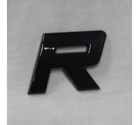 Lettere corsive autoadesive in 3D nero lucido, altezza 2,5 cm, numeri, per creare il proprio logo e nomi, emblema auto (R)