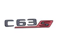 Lettere cromate nere ABS 3D compatibili con C63S W205 W204 2019-2022 Logo adesivo emblema distintivo bagagliaio accessori auto(Black Red)